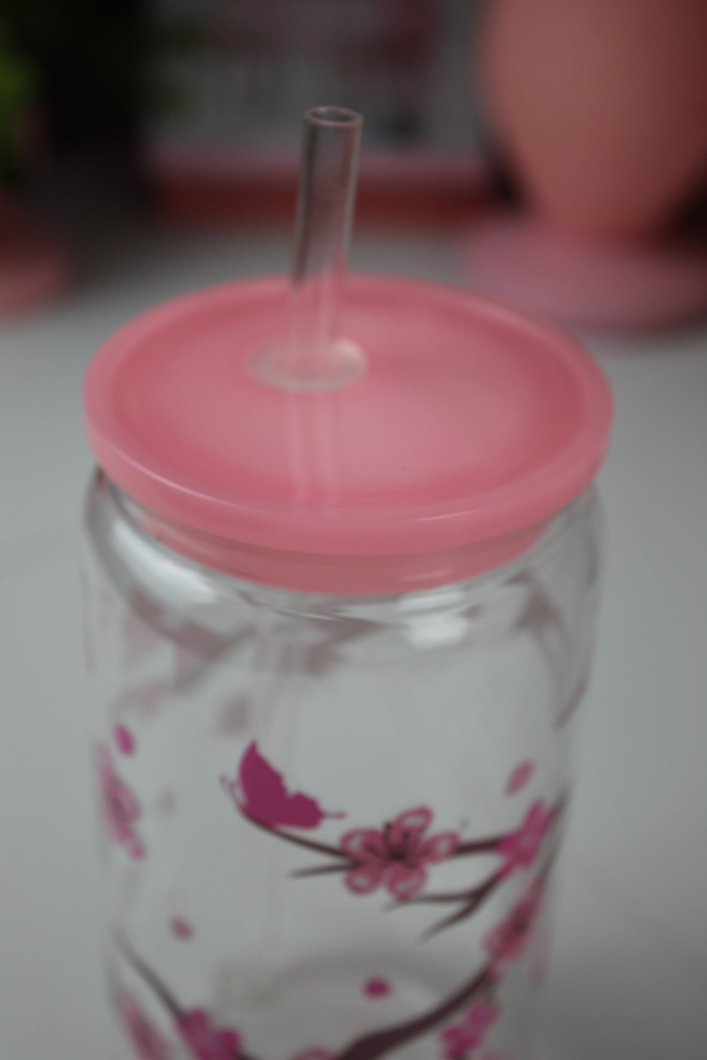 LMTD QTY NEW Pink Sakura Cherry Blossom PLASTIC 16 oz Cup
