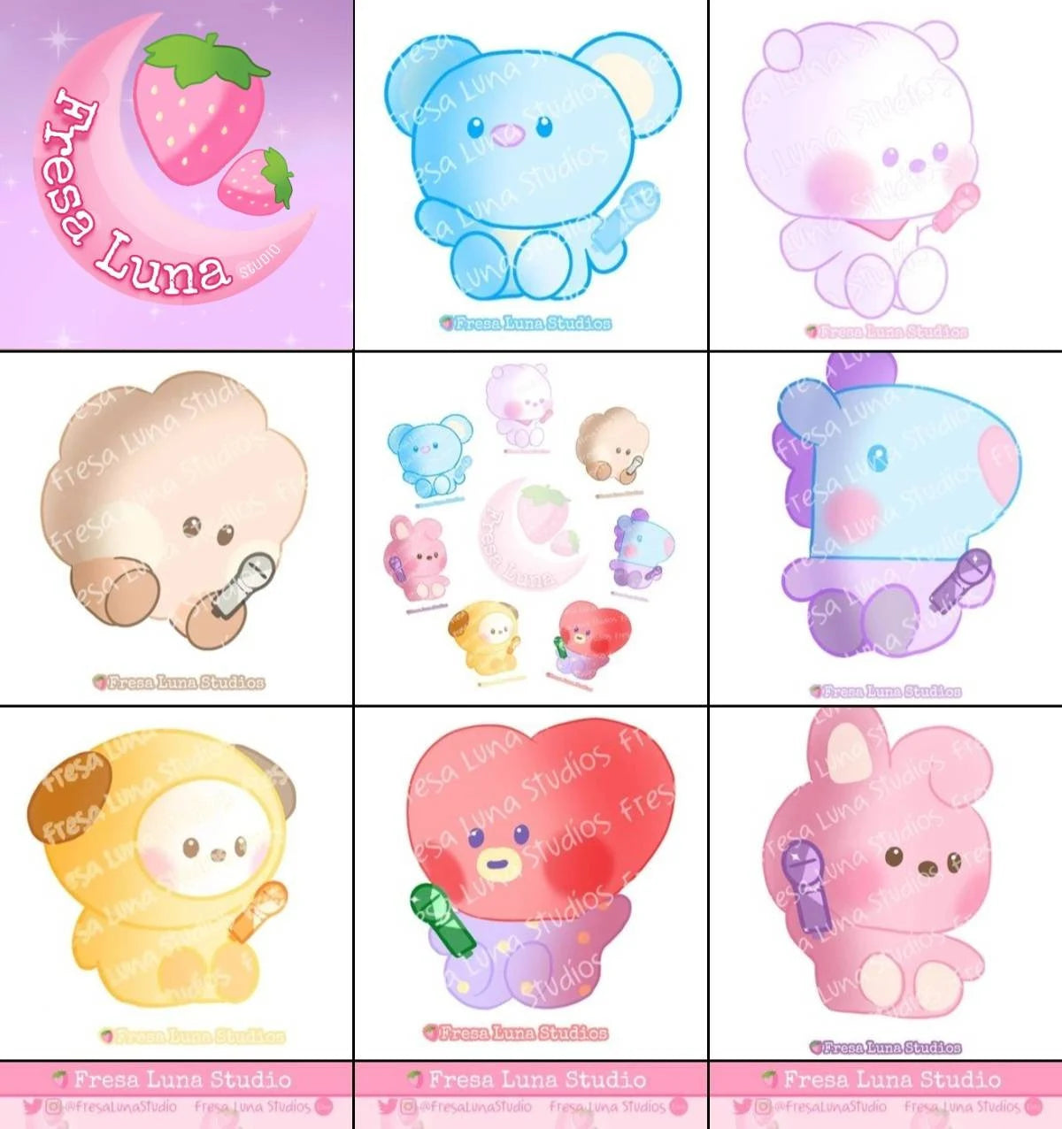 Superstar Babies BTS BT21 Inspired Stickers Super Cute