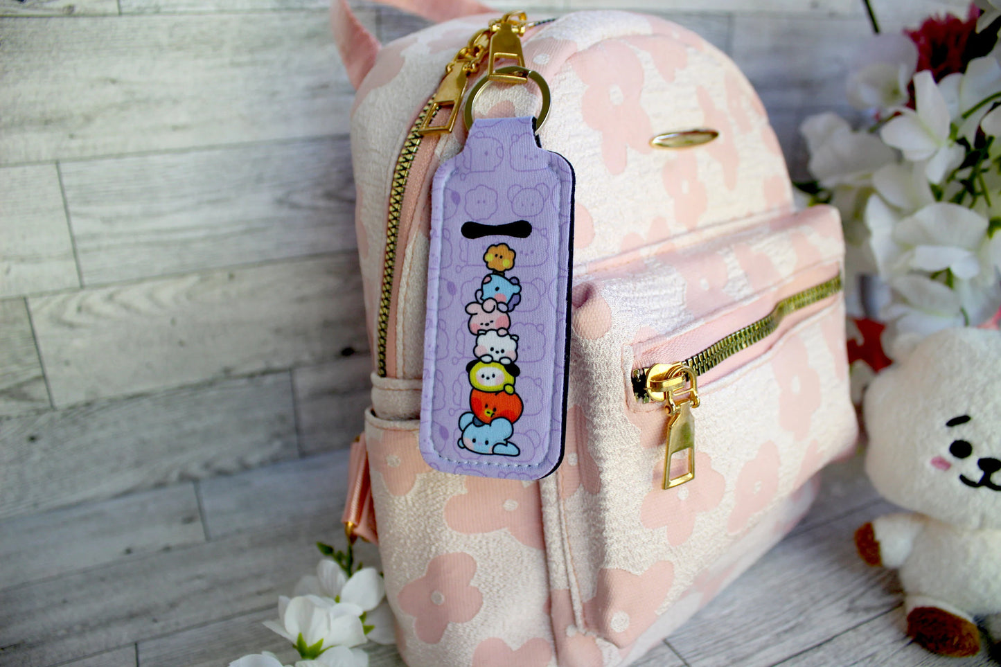 BTS Lipstick balm keychain holder