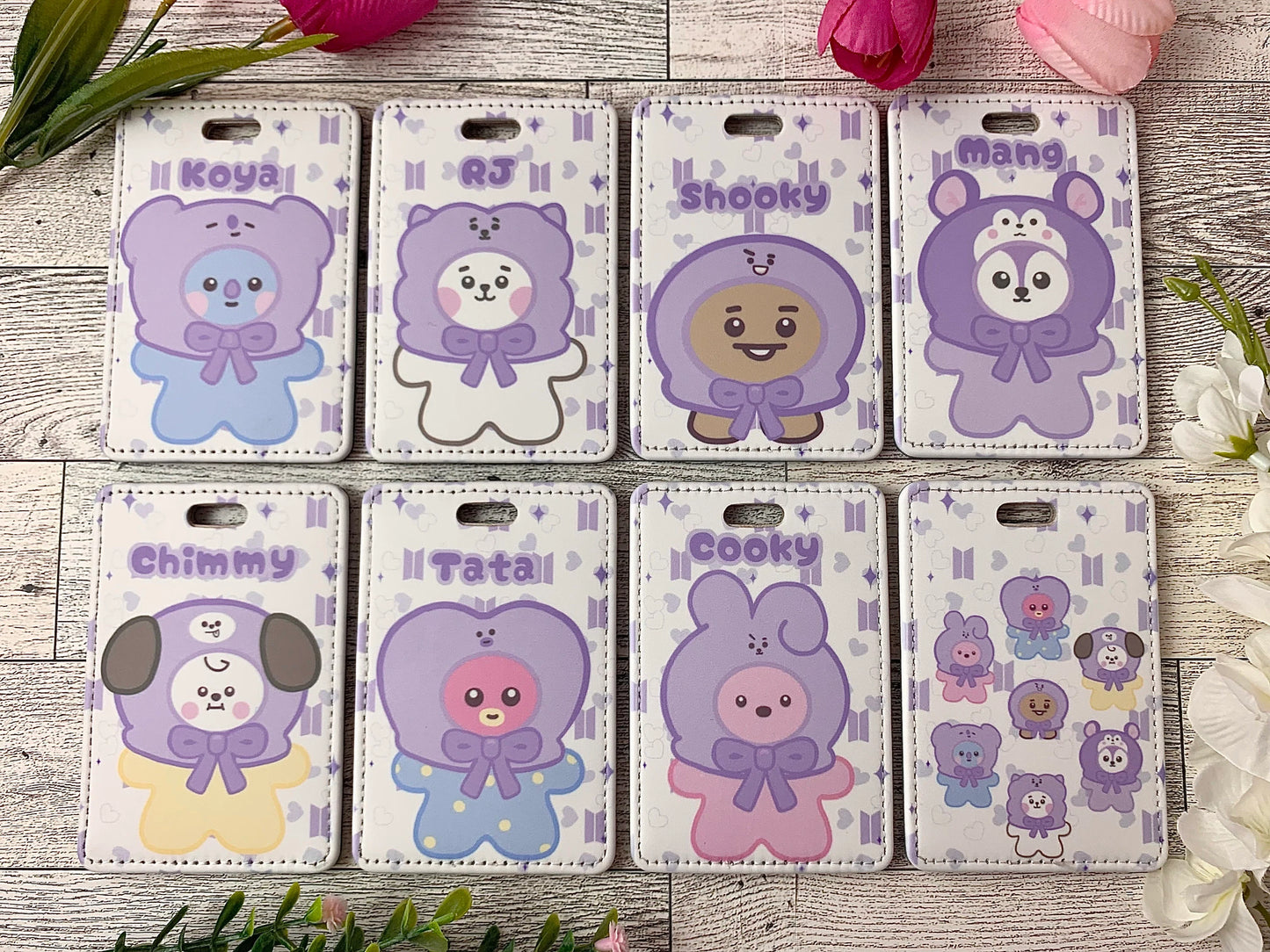 Purple Hoodie Design Luggage Tag for suitcase or bag BTS