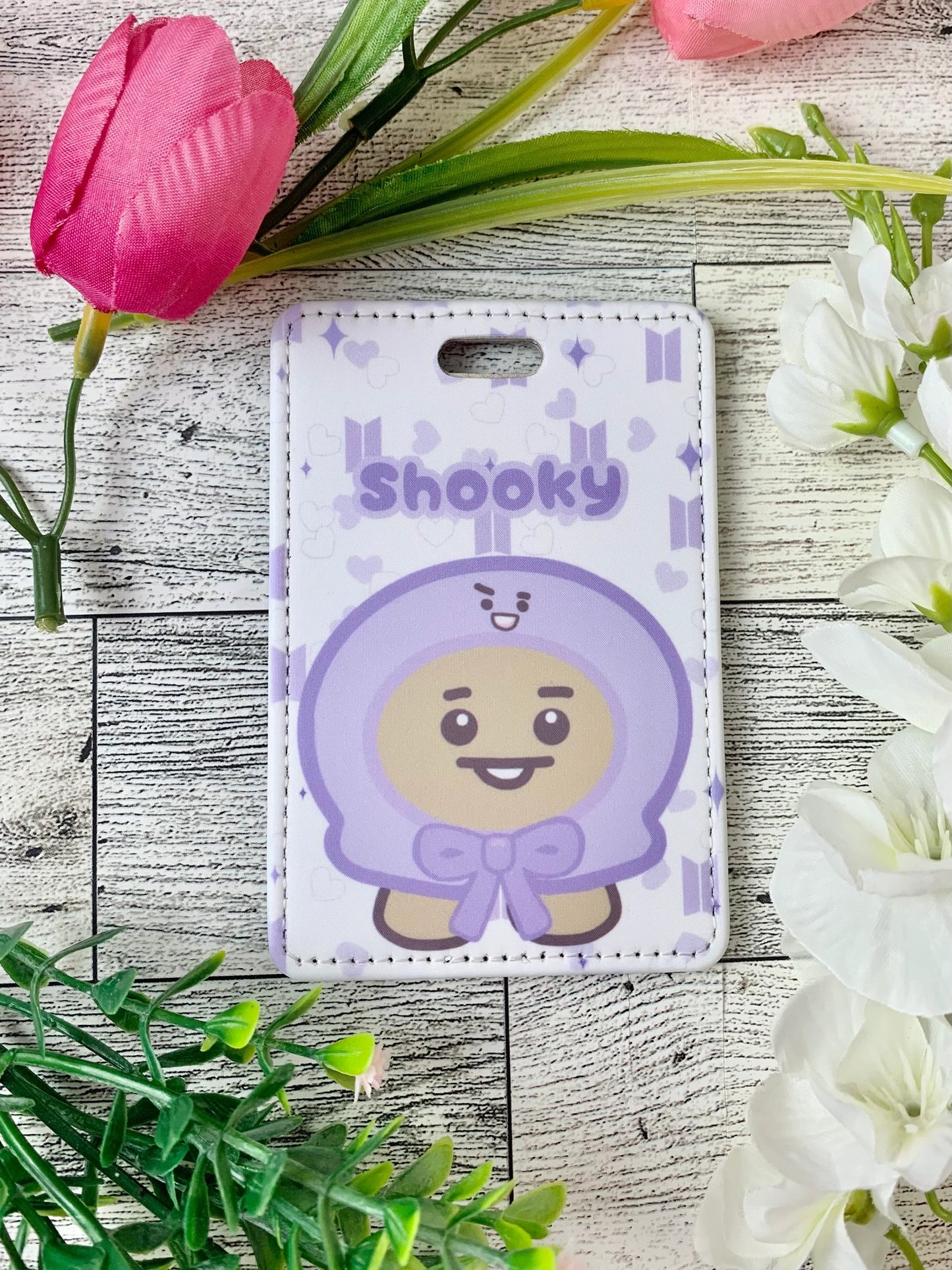 Purple Hoodie Design Luggage Tag for suitcase or bag BTS