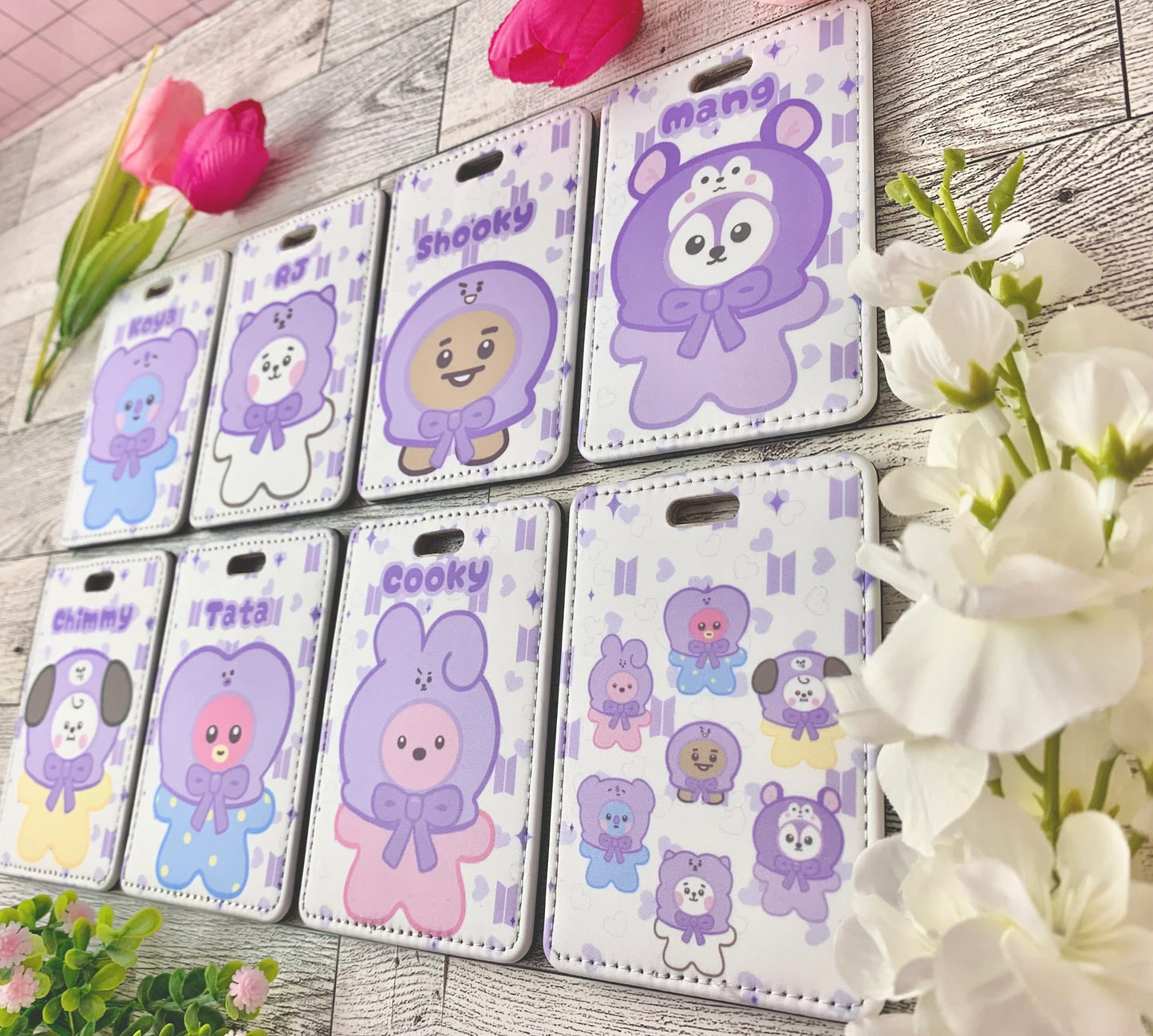 Purple Hoodie Design Luggage Tag for suitcase or bag BTS