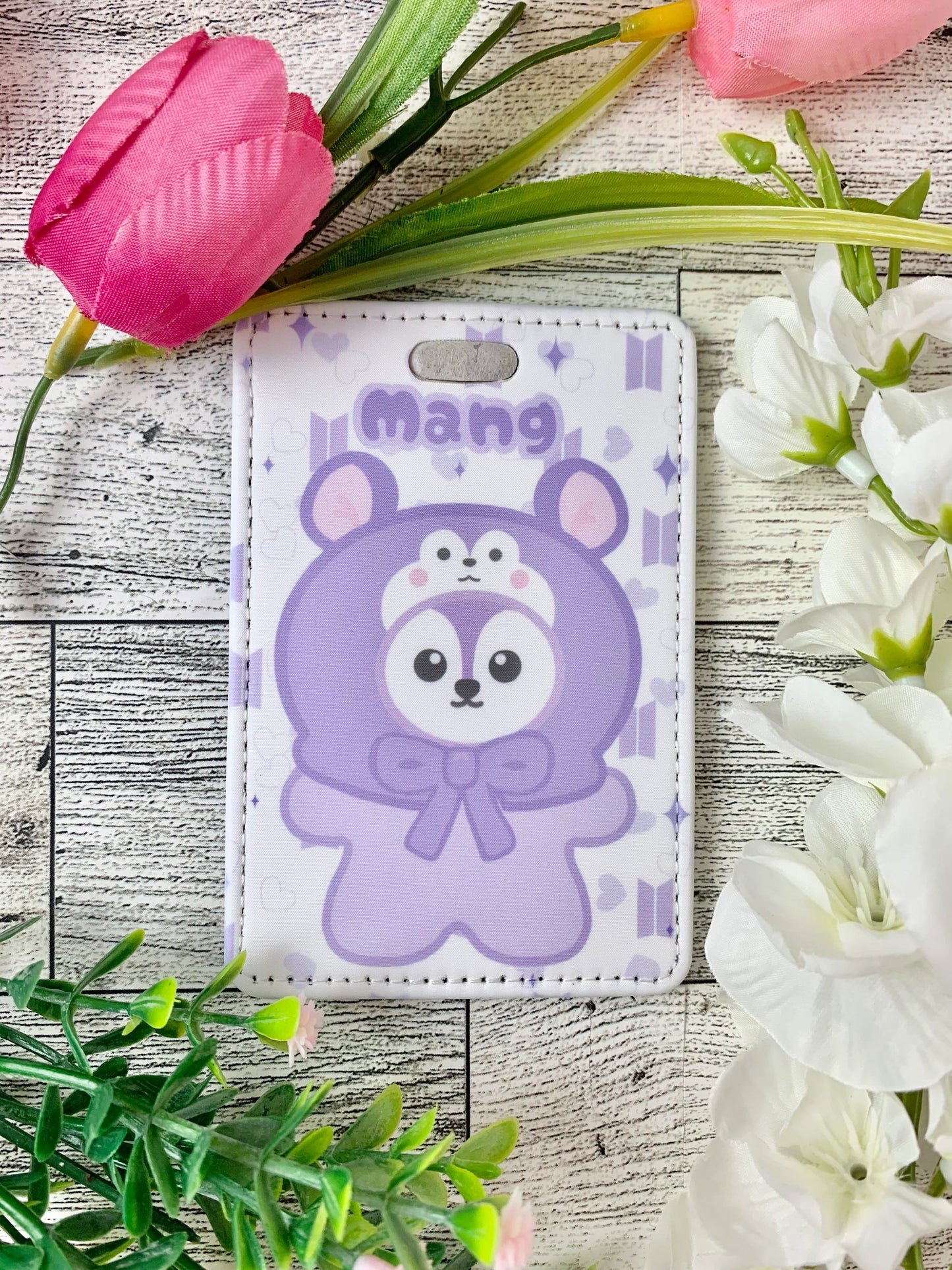 Purple Hoodie Design Luggage Tag for suitcase or bag BTS