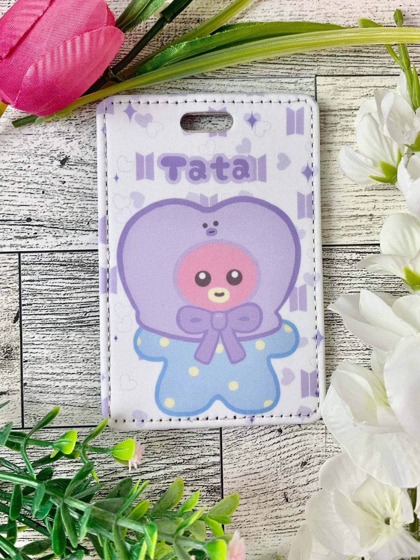 Purple Hoodie Design Luggage Tag for suitcase or bag BTS