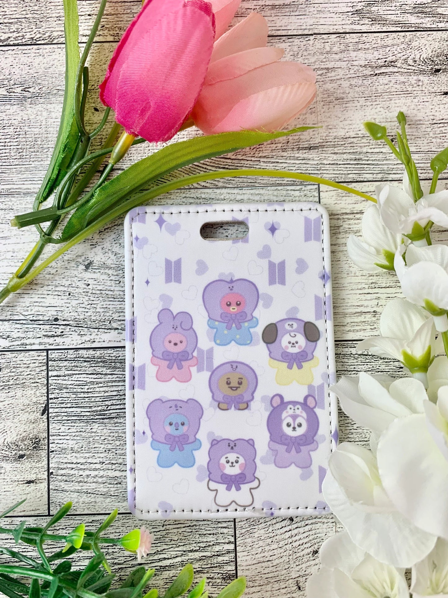 Purple Hoodie Design Luggage Tag for suitcase or bag BTS