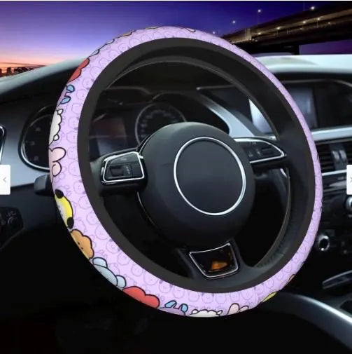 NEW DESIGNS!!! Cute Purple or Black Car Steering Wheel Cover Kpop cute Limited