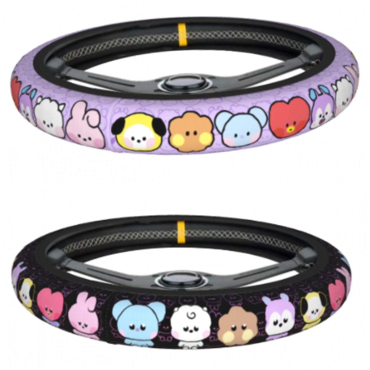 NEW DESIGNS!!! Cute Purple or Black Car Steering Wheel Cover Kpop cute Limited