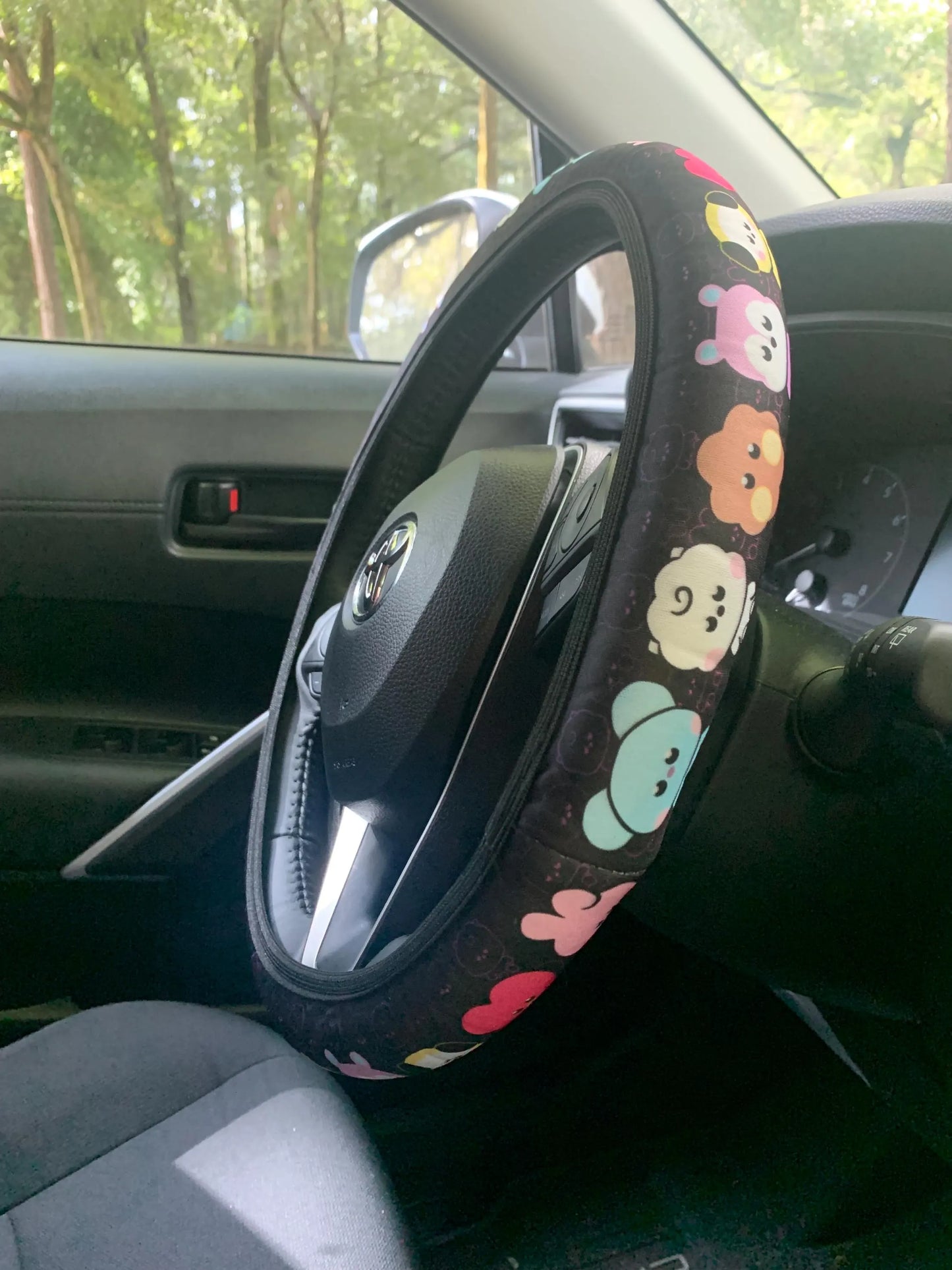 NEW DESIGNS!!! Cute Purple or Black Car Steering Wheel Cover Kpop cute Limited