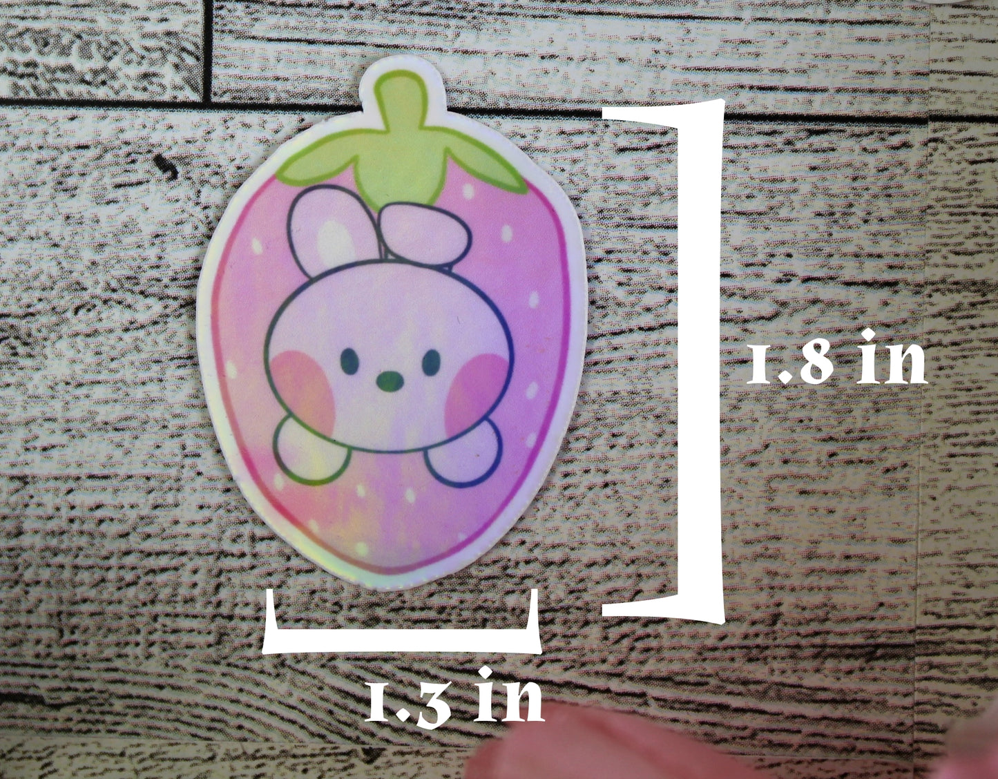 NEW!! Pink Strawberry Babies Collection BTS BT21 Inspired Holographic finish Stickers super cute
