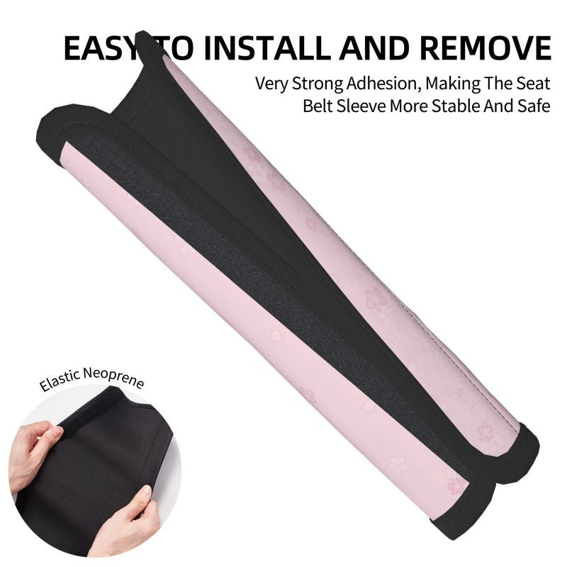 NEW BTS PINK CHERRY BLOSSOM design Car Seatbelt Cover Automobile KPOP BT21