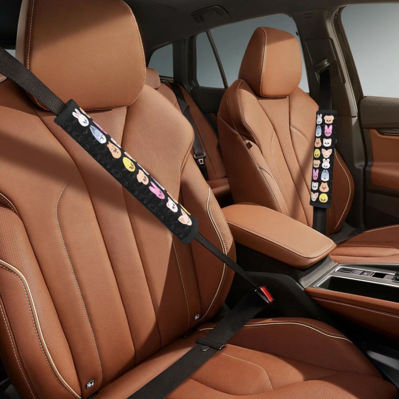 NEW STRAY KIDS design Car Seatbelt Cover Automobile KPOP SKZOO