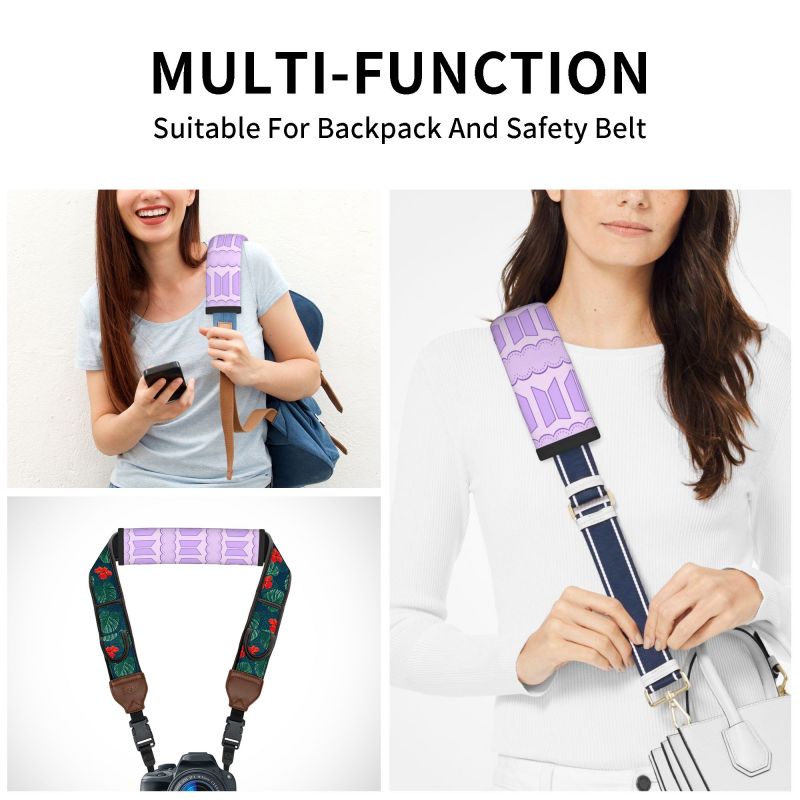 NEW BTS & ARMY logos Purple design Car Seatbelt Cover Automobile KPOP BT21