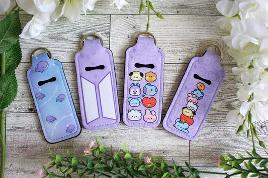 BTS Lipstick balm keychain holder
