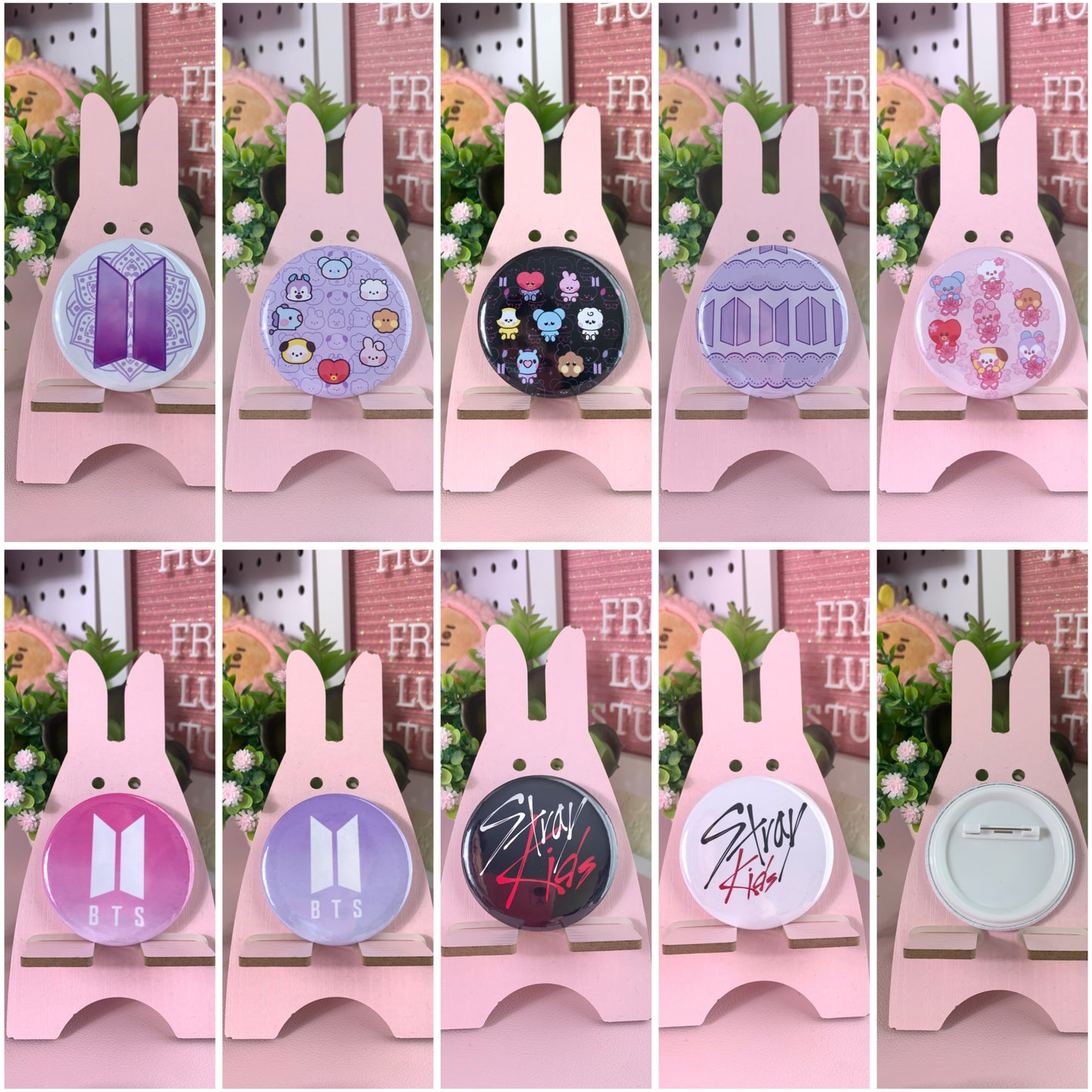 Buttons pins multiple designs BTS SKZ