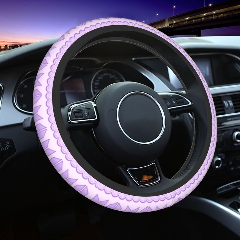 NEW DESIGN Cute BTS &  ARMY Purple logos Car Steering Wheel Cover Kpop BT 21