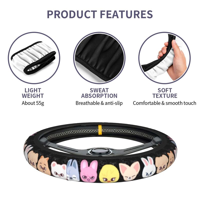 NEW STRAY KIDS Car Steering Wheel Cover Kpop SKZOO