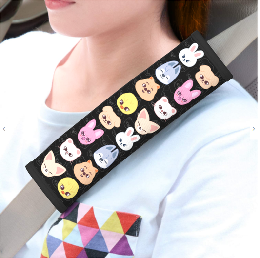 NEW STRAY KIDS design Car Seatbelt Cover Automobile KPOP SKZOO