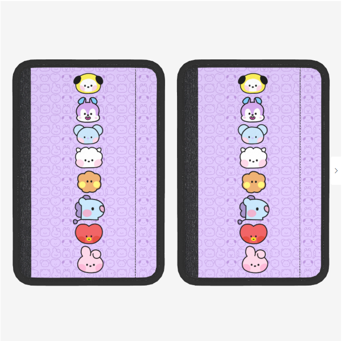 NEW ITEM! Purple or Black BTS KPOP Car Seatbelt Cover Automobile BT21