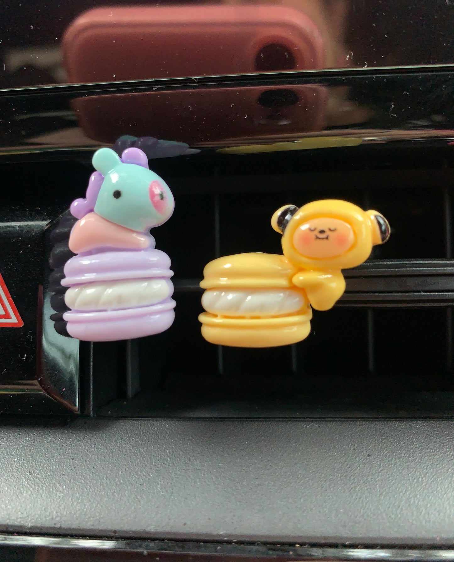 NEW!! LIMITED QTY BTS KPOP MACAROON AC Vent Charm Clips Car decoration / Figures Automobile