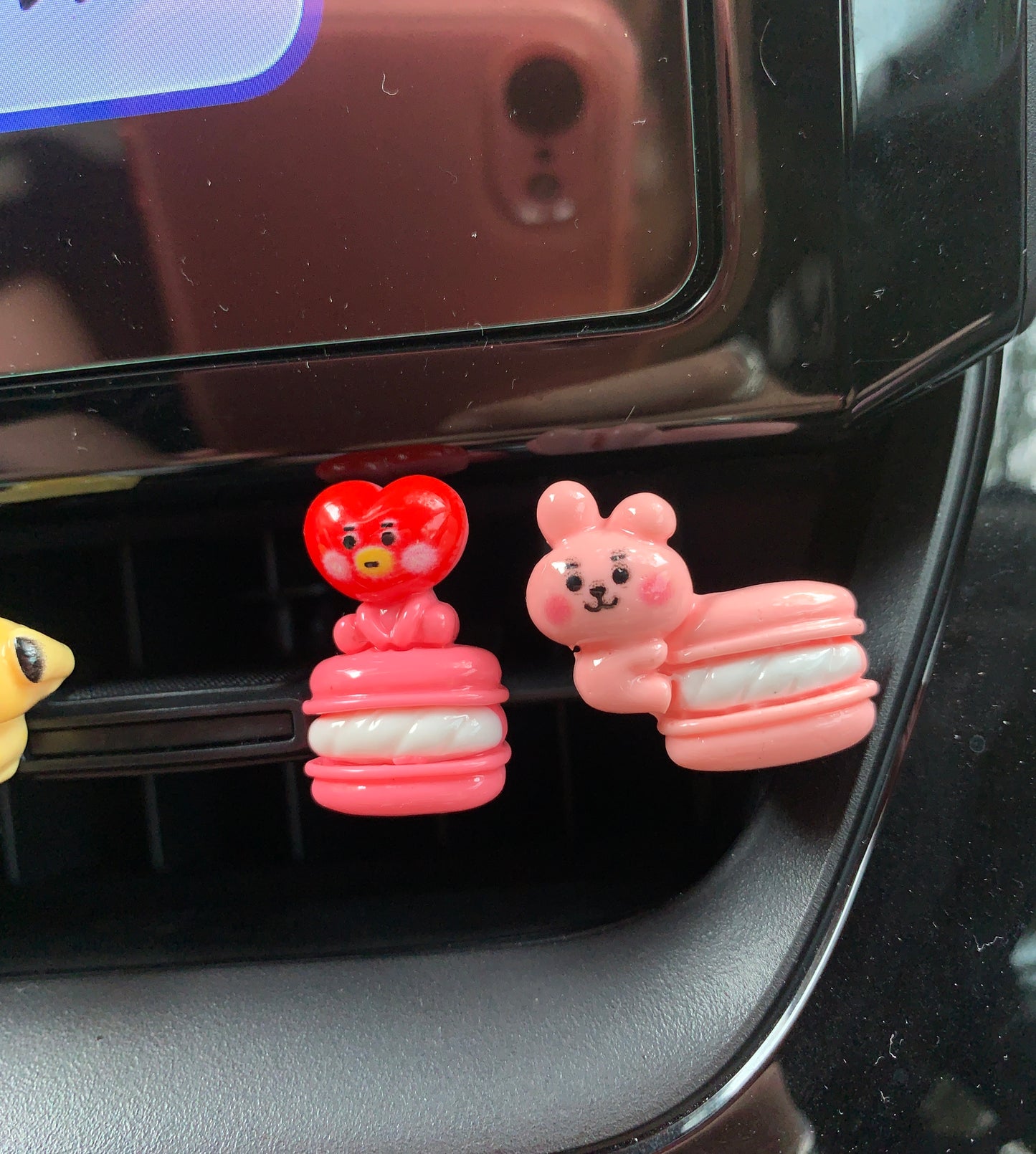 NEW!! LIMITED QTY BTS KPOP MACAROON AC Vent Charm Clips Car decoration / Figures Automobile